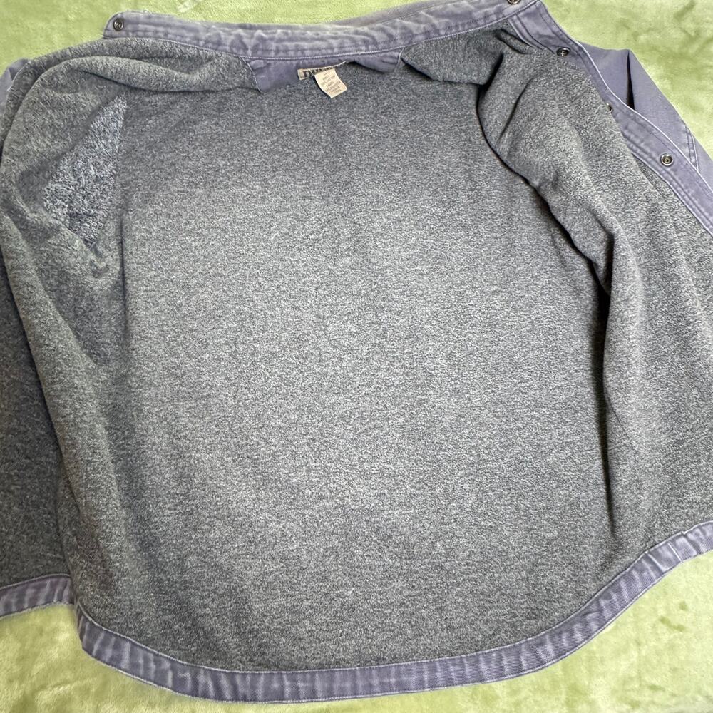 Duluth Trading Fleece Lined Canvas Shirt Jacket Shacket Love Heart Workwear M - Picture 5 of 16